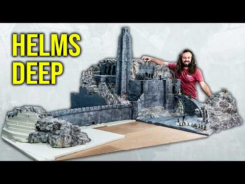 The BIGGEST wargaming board in YouTube History! Helms Deep Lord of the Rings Warhammer Scenery