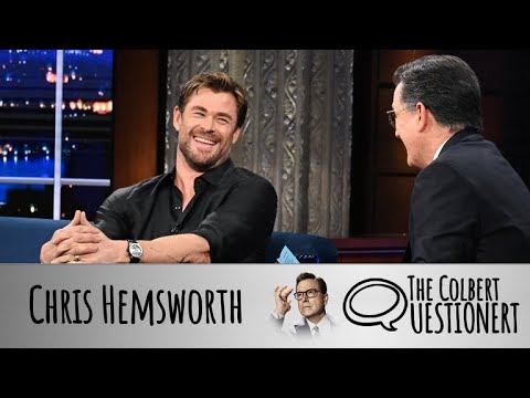 Chris Hemsworth Takes The Colbert Questionert