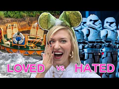 Most LOVED & Most HATED Disney World Challenge: Are These Popular Rides Worth It?! | All 4 Parks