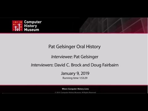 Oral History of Pat Gelsinger, part 1 of 2