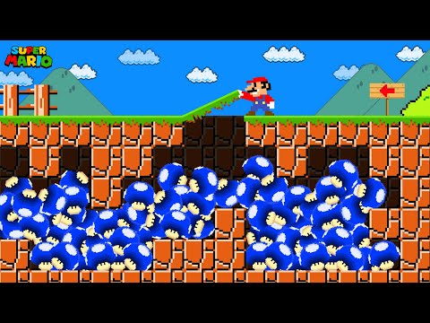 Super Mario Bros., but Unlimited Mini Mushrooms Make Mario Immortal...