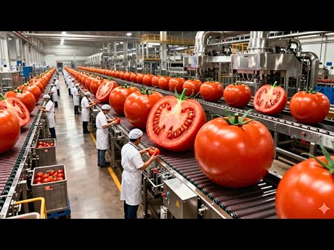 Inside a giant tomato factory  The process of transforming fresh, delicious tomatoes into juice