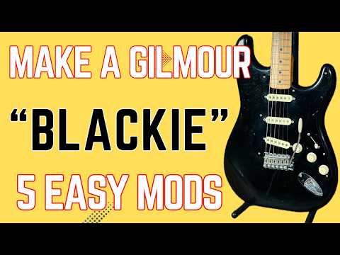 David Gilmour Guitar in 5 Easy Steps! Black Stratocaster Makeover