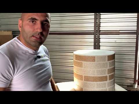 Монтаж АМК на цилиндрические формы. Колонна из пенопласта своими руками.