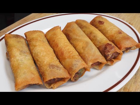 炸Popiah(炸春卷)🔥马来西亚小吃，表皮酥脆，沙葛内馅咸香入味，超级好吃😋Fried Popiah (fried spring rolls)🔥Malaysian snacks, crispy