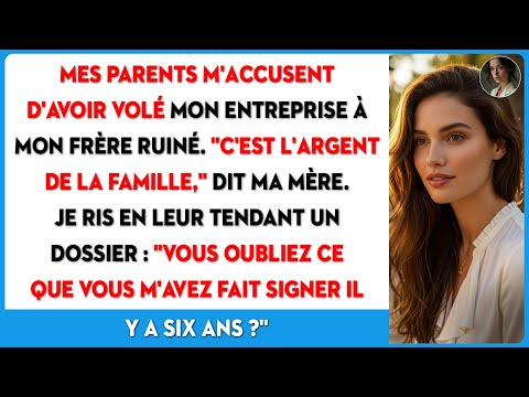 Ma mère hurle : " C'est l'argent familial ! ". Je sors un dossier : " Tu m'as fait signer ça ".