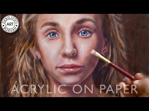 ACRYLIC PORTRAIT MADE EASY | EASY SKIN COLOR MIXING WITH ACRYLIC ON PAPER BY DEBOJYOTI BORUAH