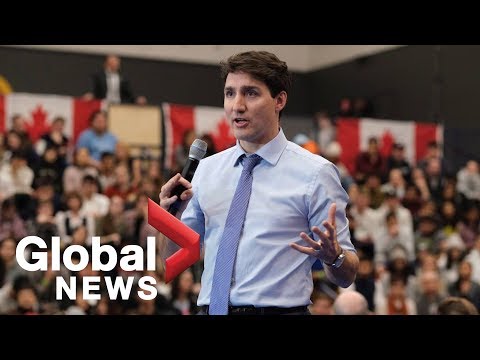 Justin Trudeau brushes off woman's question during town hall event