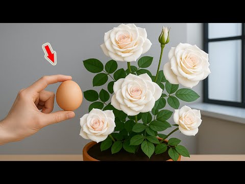 Just 1 Egg! You Will Have A Beautiful Rose Plant With Countless Roots And Flowers!