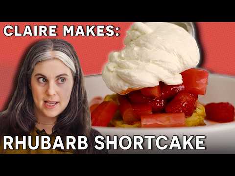 Claire Makes Rhubarb & Raspberry Shortcake | Dessert Person