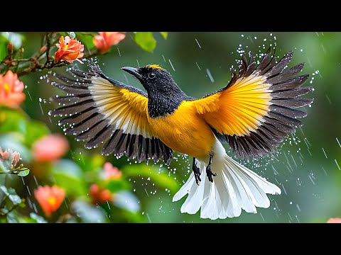 Soothing Sound of Rain and Birds Chirping – 100% Reduce Stress, and Calm Your Mind Naturally 🍃💖| 4K