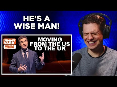 American Reacts to Jimmy Carr Helping An American Prepare For Life In The UK (Sort Of)