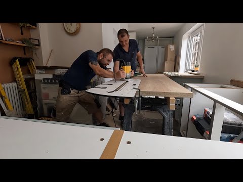 Laminate worktop installation