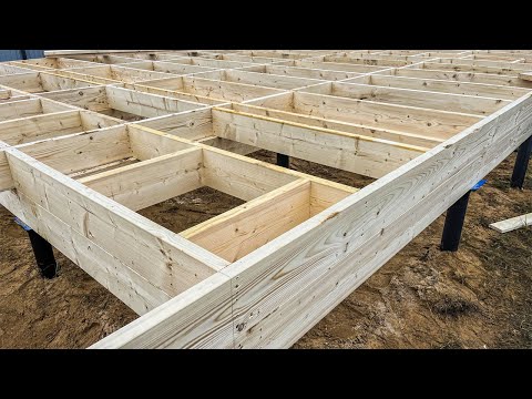 Building a frame house. Floor joists and framing! My construction project.