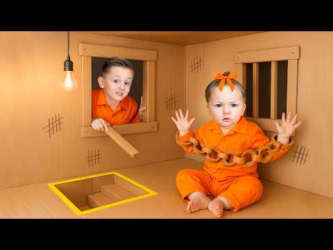 Geheimes Karton Labyrinth mit Eva und Niki Groรe Sammlung von Challenges und Regeln