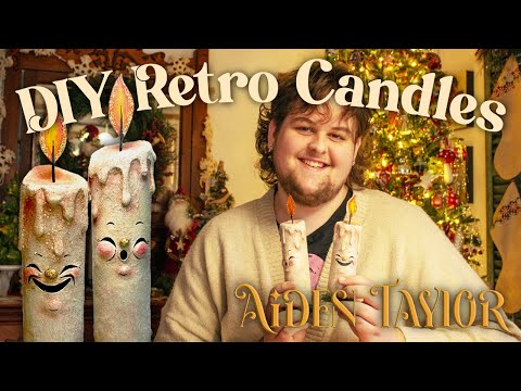 Sculpting RETRO CANDLE Decorations!! 🕯️ [Let's Make Folk Art]