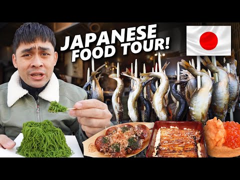 Japanese Street Food Tour in Tokyo! 10 Must Eats in Tokyo Food Market!