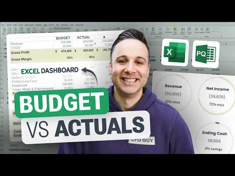 Build a Dynamic Excel Budget vs Actual Dashboard with Power Query – Full Tutorial (Free Template)