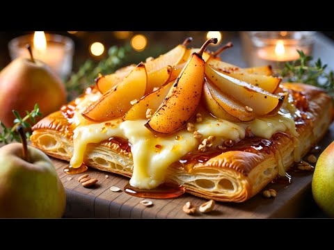 New Year's Eve Try this pie! Puff pastry, pear, and Brie cheese