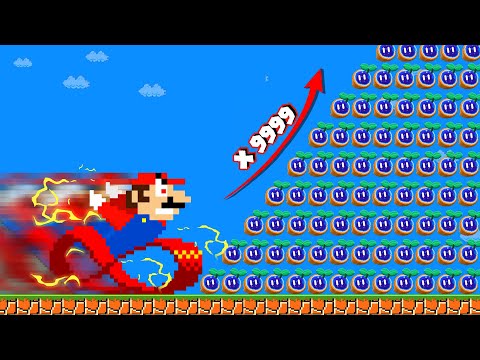 Mario Collects 9999 Seeds Powerups Turn to Fastest Ever