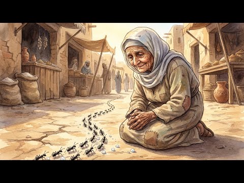 قصة الأرملة التي كانت تضع السكر للنمل.. فقام النمل بحفر الأرض تحت كوخها ليخرج لها جرة الذهب!