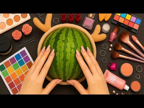 Satisfying Makeup ASMR on Watermelon #3
