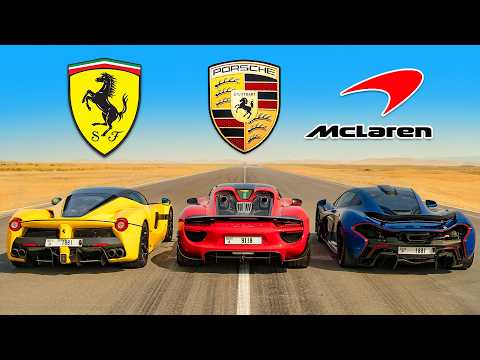 P1 v La Ferrari v 918: DRAG RACE