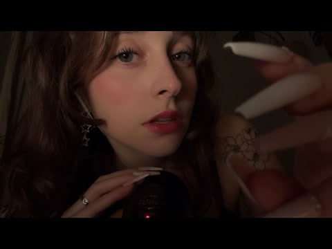 ASMR sensitive mouth sounds with gentle mic taps and scratches (with echoed parts)