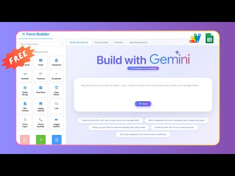 🎯 🔥 Gemini-Powered Form and CRUD App builder using Googlesheet & Apps Script #ai