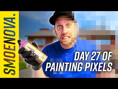 I Painted a Nearly Invisible PIXEL Artwork in Public