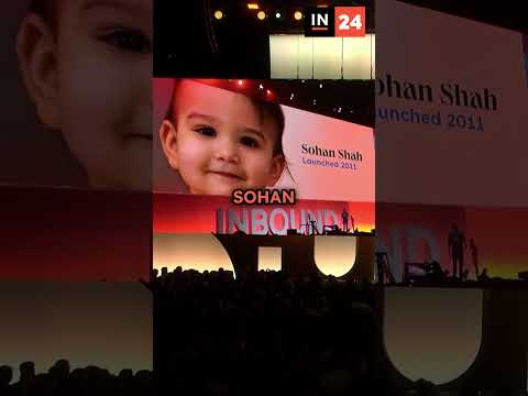 Dharmesh Shah celebrating 18 Years Of HubSpot at INBOUND 2024