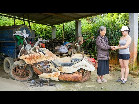 Girl Restores Severely Rusted Motorbike Bought From Elderly Woman | Full Restoration