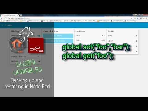 Backing up and restoring global variables in Node Red