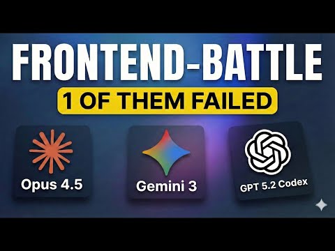 Claude Code Opus 4.5 vs GPT 5.2 Codex vs Gemini 3 Pro – Frontend UI Comparison (Clear Winner)