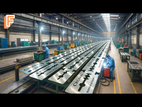 How Millions of Razor Blades Are Made From Stainless Steel Inside Massive Production Line