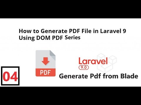(04) Generate blade file pdf using dompdf in Laravel | Generate Pdf in Laravel