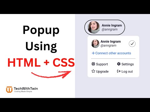 How to create a popup using HTML, CSS and JavaScript | TechWithTwin