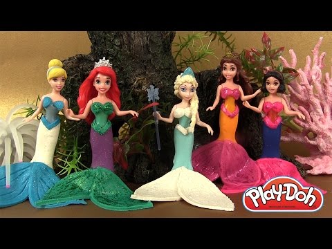 Play Doh Pâte à modeler Princesses Magiclip en Sirènes Mermaid Disney Princess