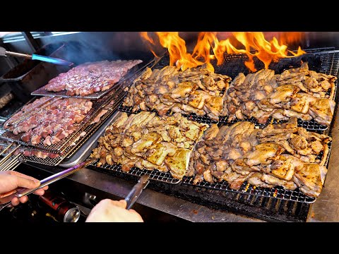 미친 가성비! 숯불치킨 무한리필 뷔페? 하루 닭 300kg 완판 23,900원 치킨 뷔페 Grilled Chicken Buffet / Korean street food