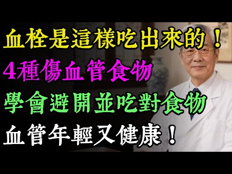 血管堵不堵，看你怎麼吃！這4類食物是血栓幫凶，第3個九成人都愛吃卻很傷身！
