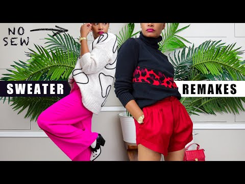 2 WaysTo Upcycle Sweaters! | 80s Aesthetic