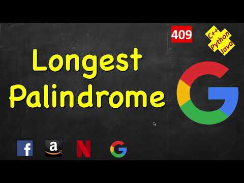 Longest Palindrome | LeetCode 409 | C++, Java, Python