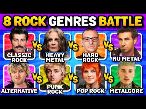 8 ROCK GENRES 🎸 Save One Song 🔥 Epic Rock Battle, Different Genres | Music Quiz