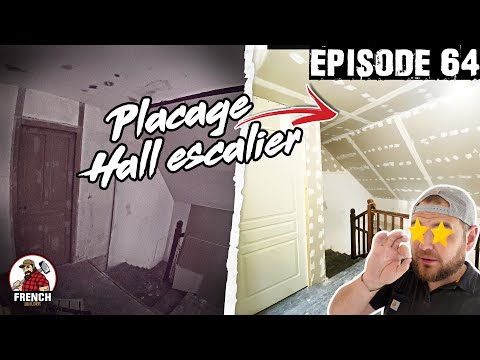 🦇 Rénovation d'une maison abandonnée - EP64 - Placage hall d'escalier.