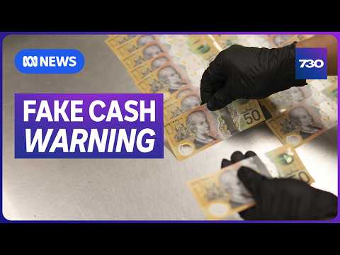 Surge in 'increasingly real' fake cash arriving in Australia | 7.30