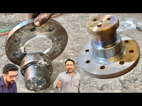 How to Made Truck Trailer King Pin Bush from Broken shaft \\ Truck Tun Plate Pin