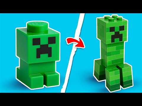 100 Minecraft Builds… But All in LEGO