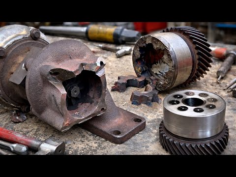 Destroyed Crank Gear Hub Repaired | Engine Turbo & Timing Gear Restoration