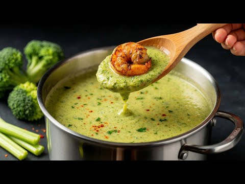 Diese unglaubliche cremige Gemüsesuppe mit Garnelen vom Küchenchef hilft Ihnen, 10 kg abzunehmen!