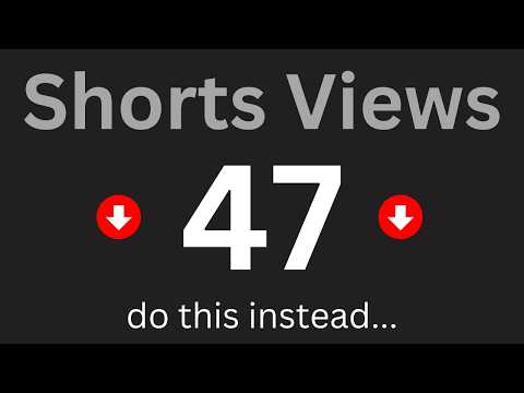 If your shorts get under 1,000 views... do this